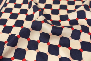 "Checkerboard" Silk Bandana