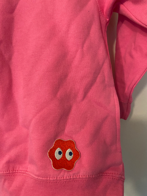 Pink Hoodie - Kids Patch Hooded Sweatshirt